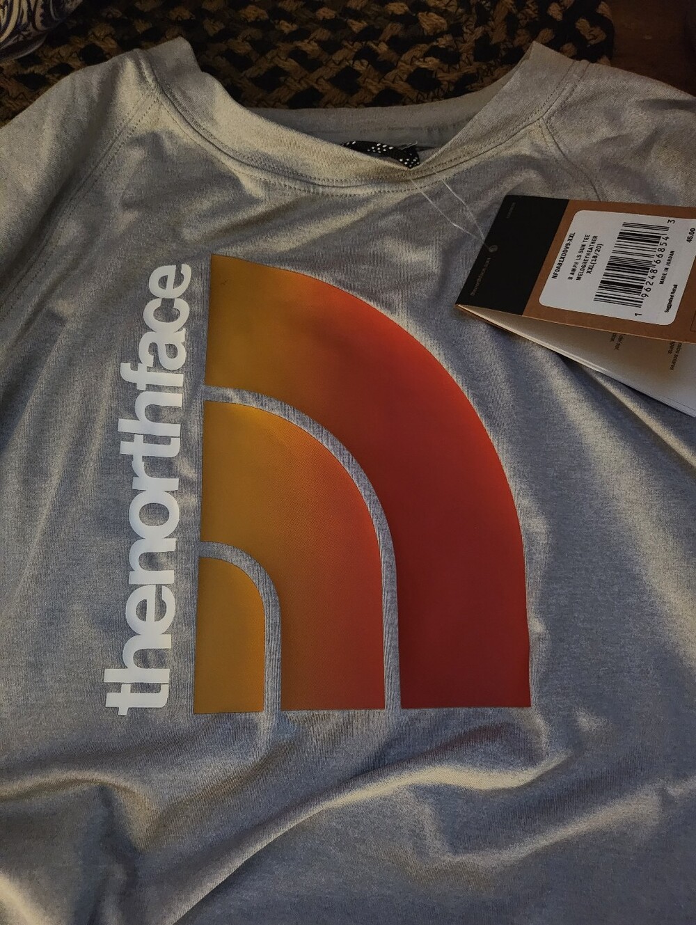 The North Face Heather Grey Long Sleeve Sun Tee